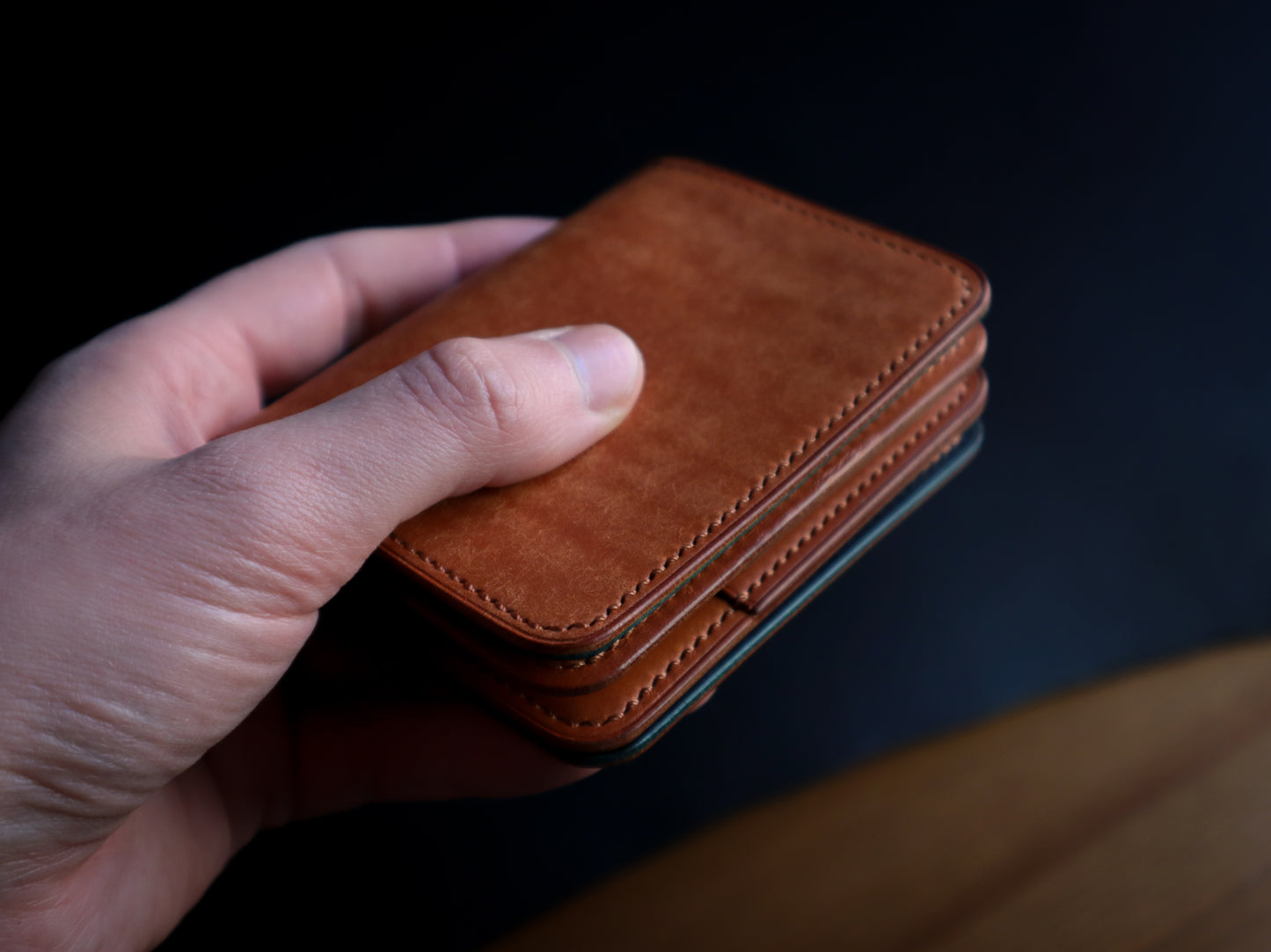 Japanese Bifold - Olmo & Blue Veg-Tan