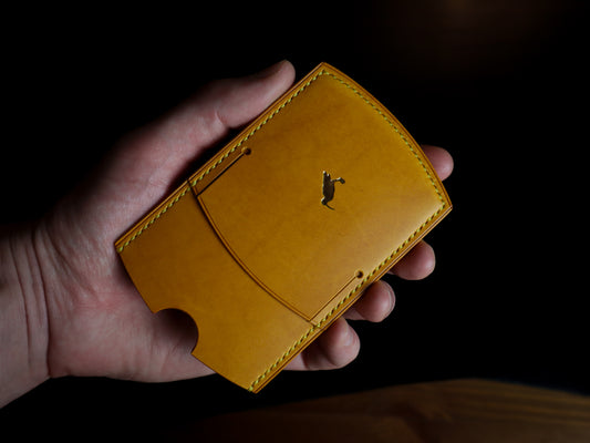 Cardholder, Yellow Veg-Tan
