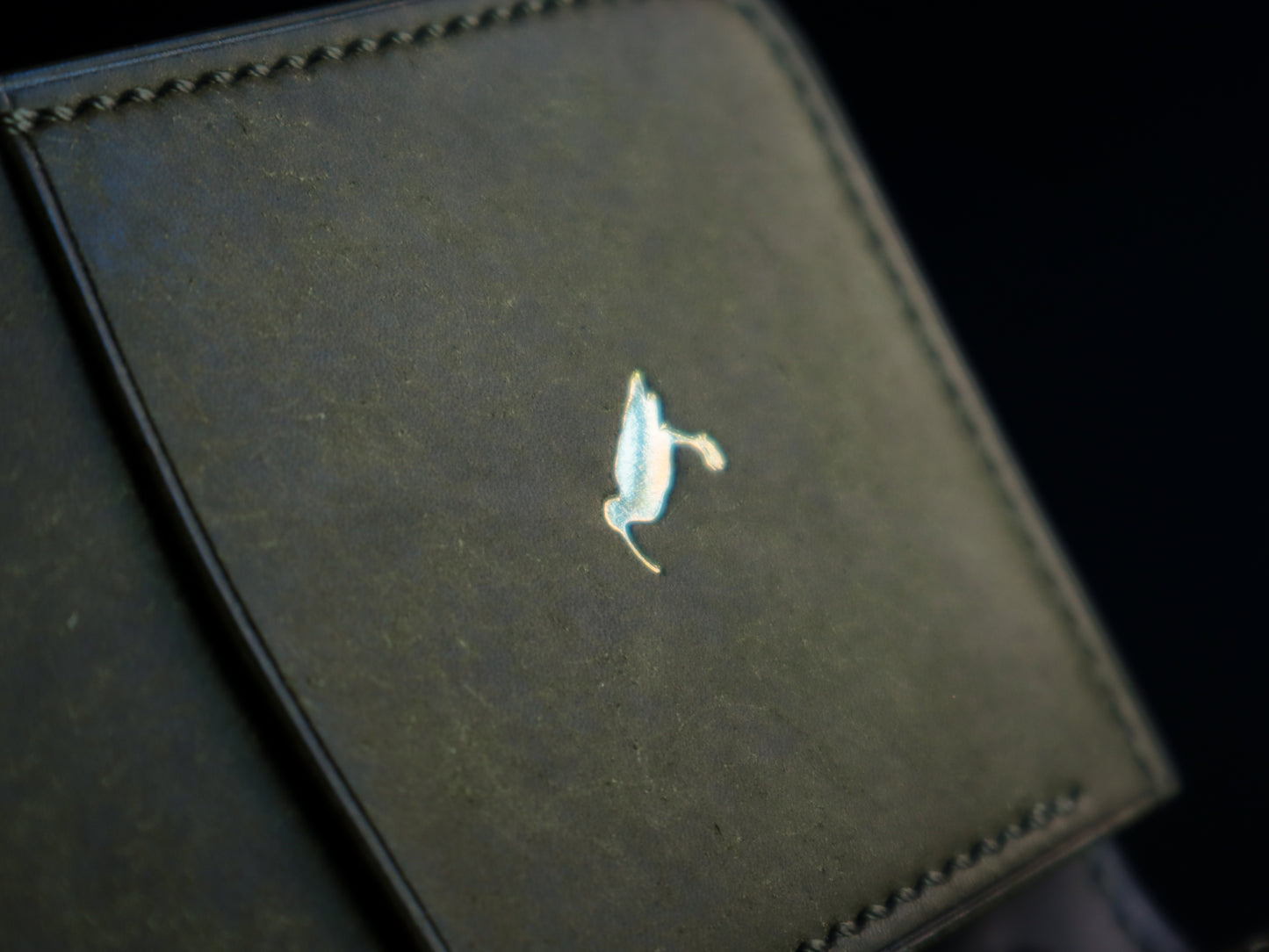 Japanese Bifold - Olive & Black Veg-Tan