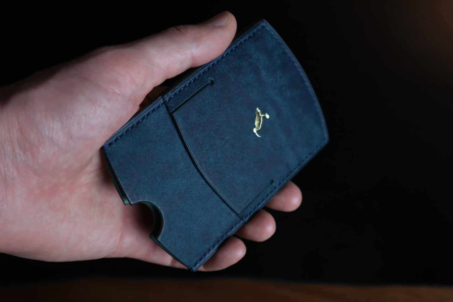 Cardholder, Blue Veg-Tan