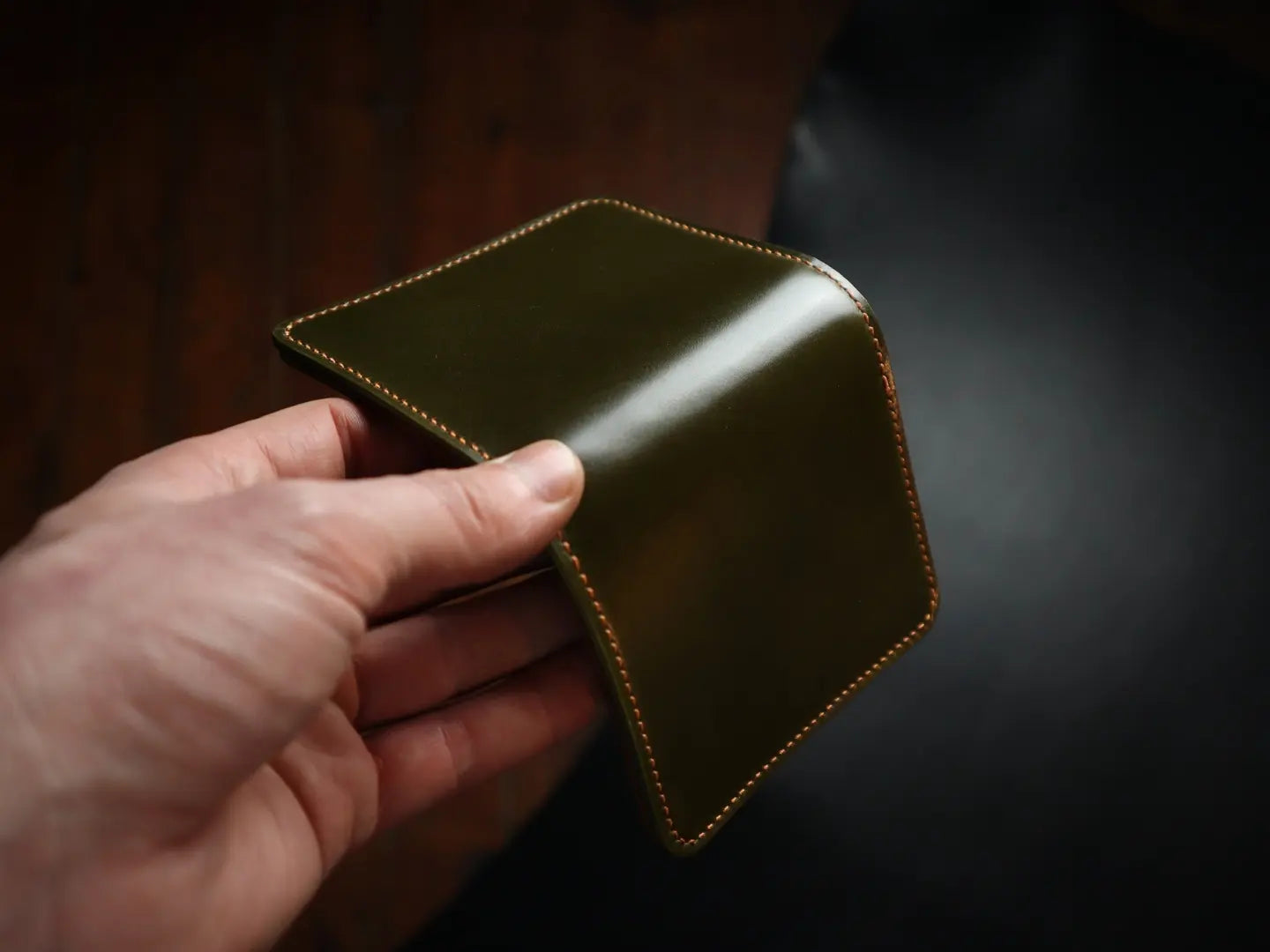 Japanese Bifold - Olive Shell Cordovan & Museum Brown Buttero