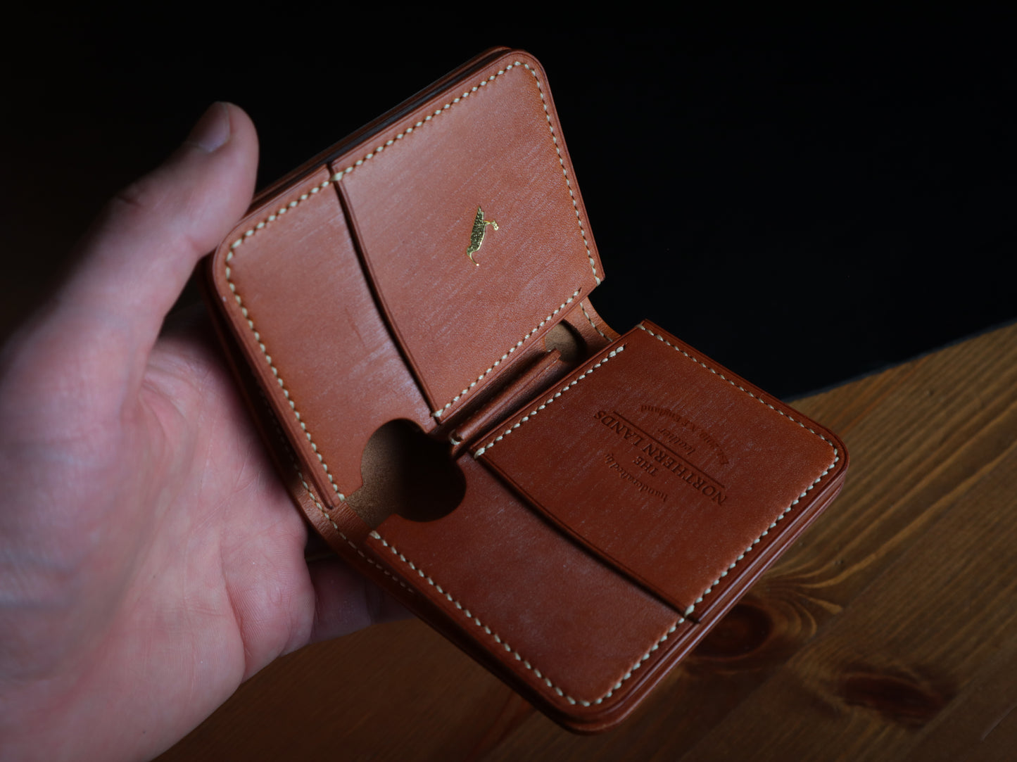 Japanese Bifold - Olmo Waxed Veg Tan