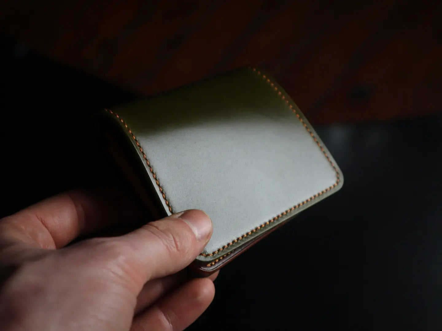 Japanese Bifold - Olive Shell Cordovan & Museum Brown Buttero